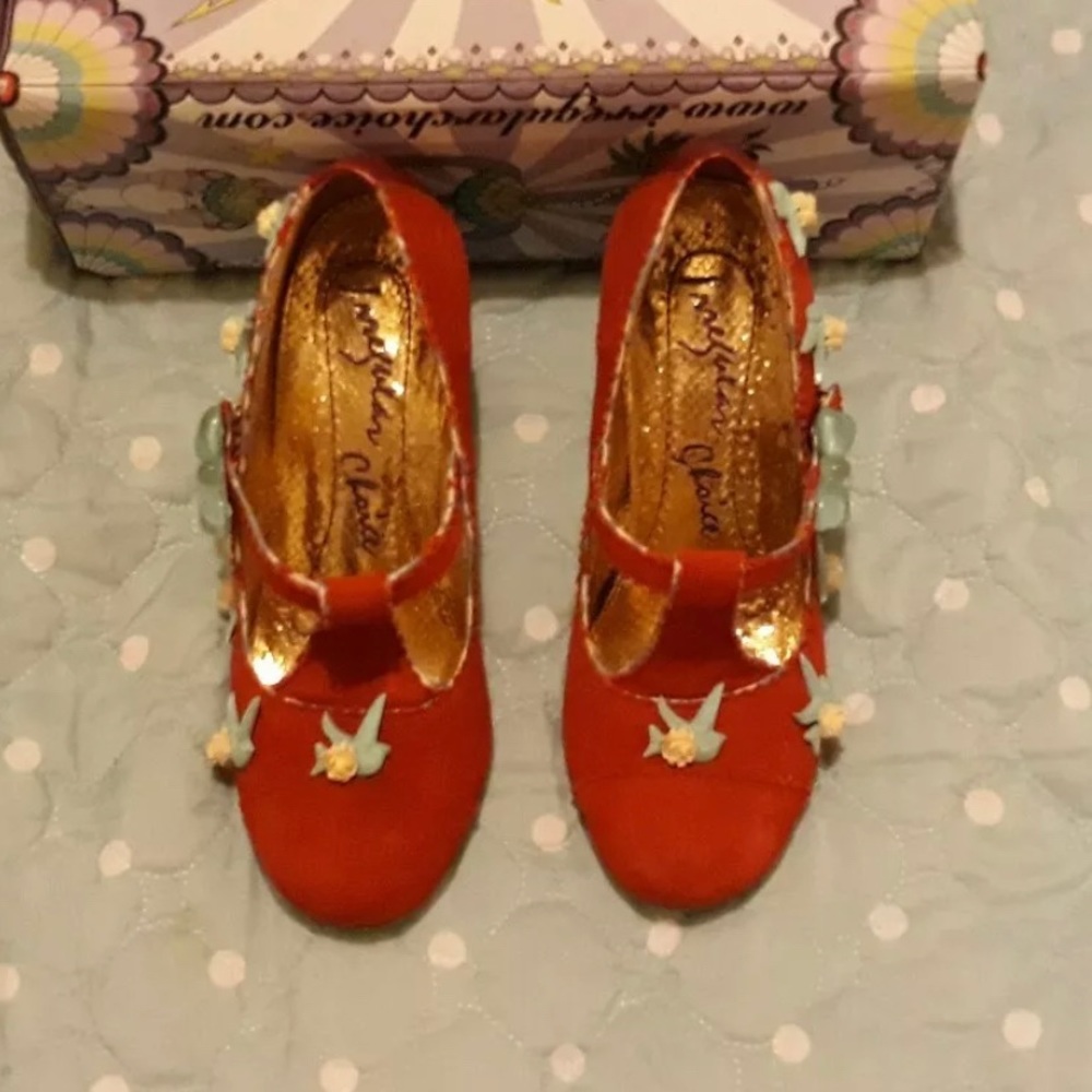 RARE Red Irregular Choice Heels